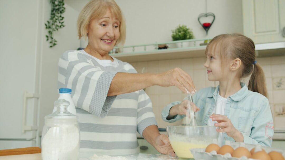 grandparent and grandchild cooking