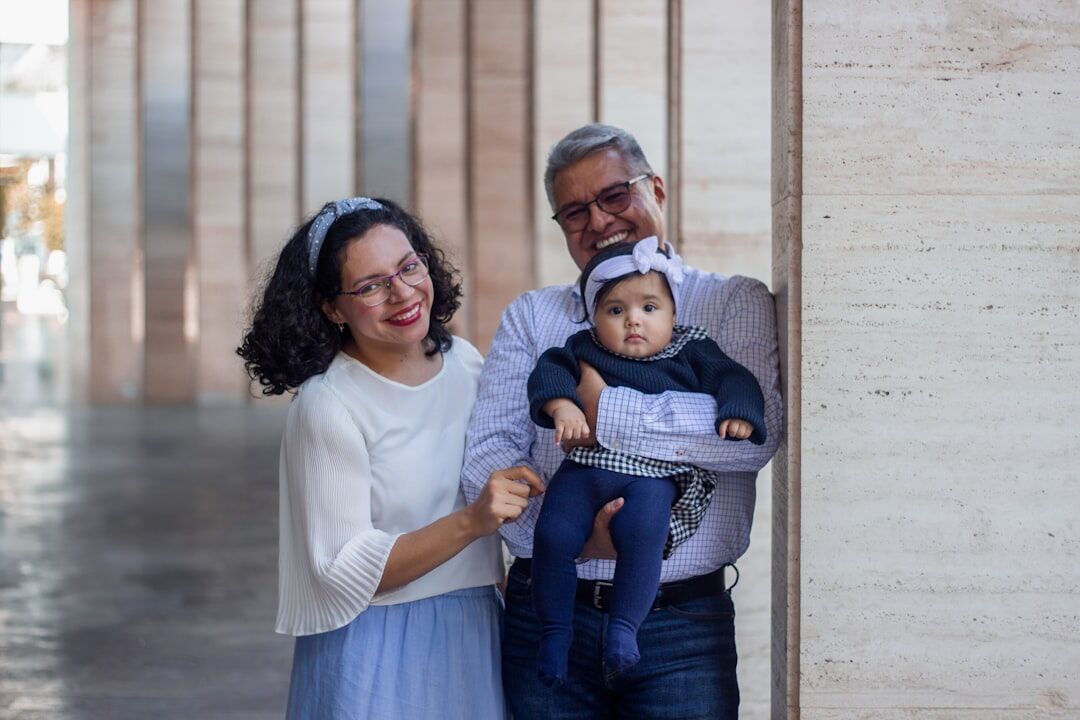 happy grandparents with grandchild