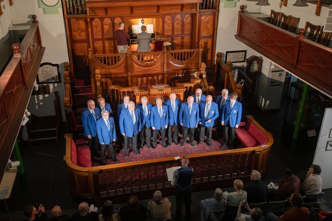 seniors in community hall